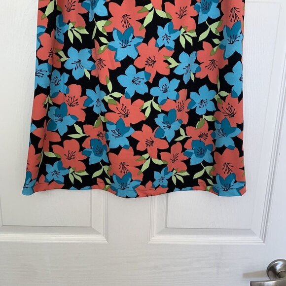 Meg Allen Large 12/14 Multi Color Floral Print Straight Skirt - Picture 3 of 8